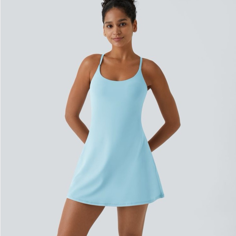 HALARA Blue Swim Coverup Minimalist Design